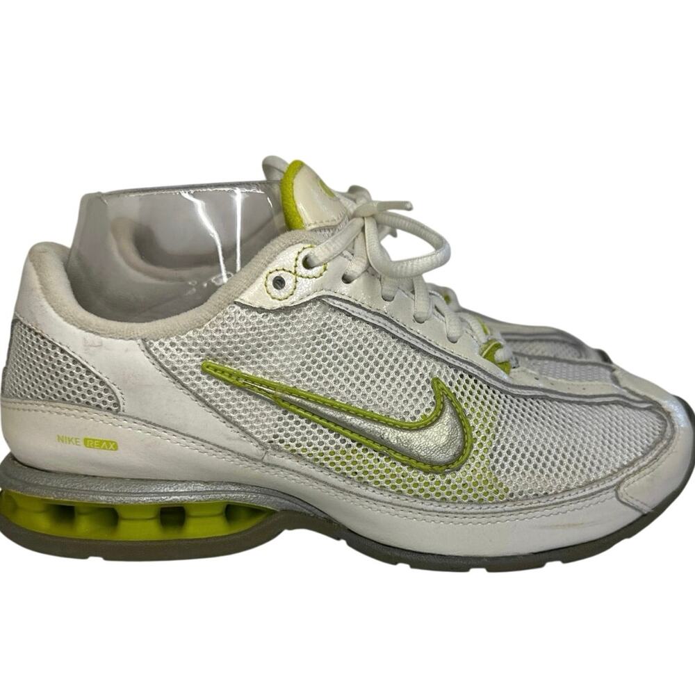 Nike Reax Revolution White/Green Running Walking Women's 7.5 Shoes 333767-101